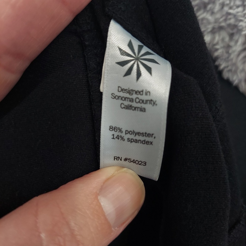 Athleta's Flux Ankle Sweatpants Black Drawstring Waist Women's Pants Pockets | S - Picture 7 of 12